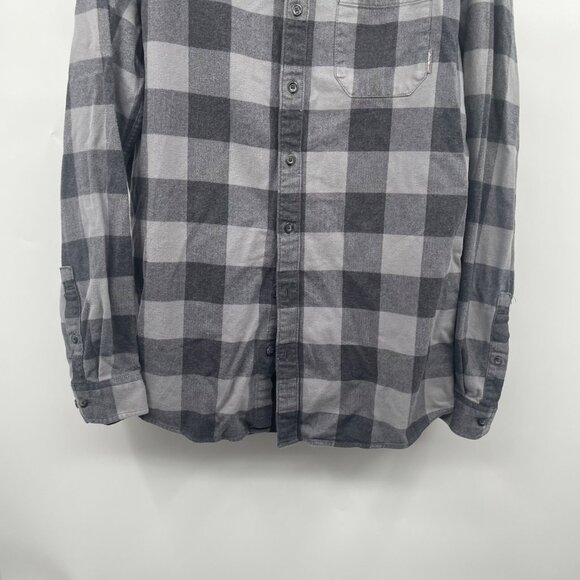 Eddie Bauer Men's Check Flannel Shirt Long Sleeve Classic Fit Gray Size TL - Picture 3 of 9